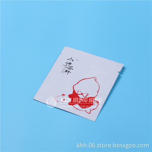 Custom printed 3 side seal glossy surface protein powder packaging bag